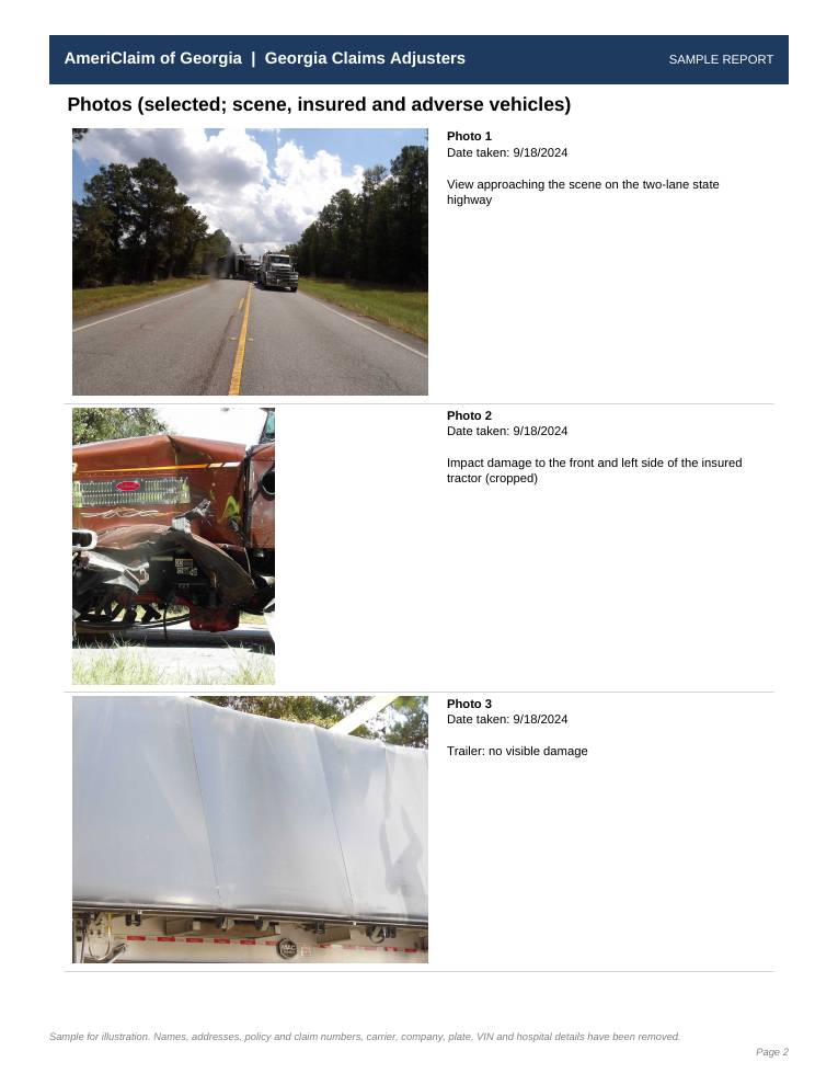 Sample report page 2