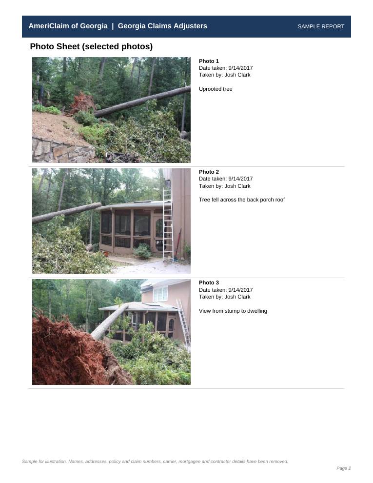 Sample report page 2